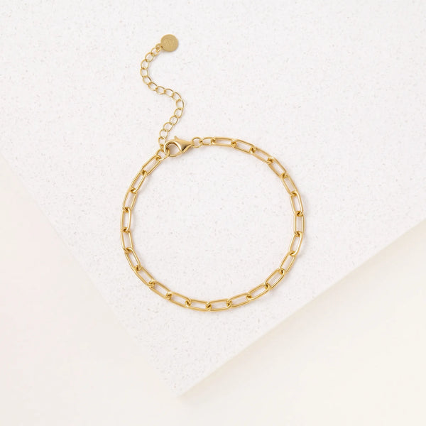 Gold Paperclip Link Bracelet, product photo 3