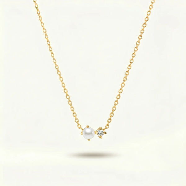 Elara Pearl & Crystal Necklace