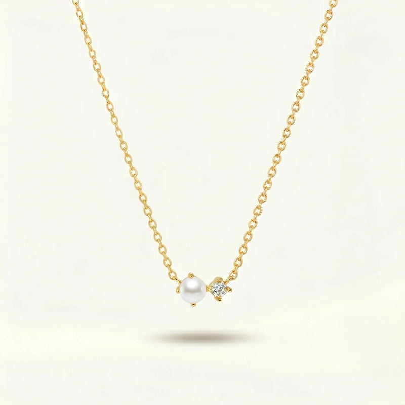 Elara Pearl & Crystal Necklace