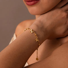 Golden Flutter Charm Bracelet
