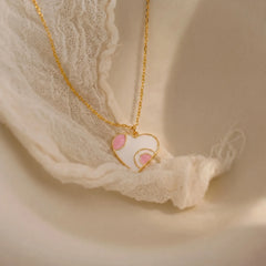 Blush Heart Pendant Necklace