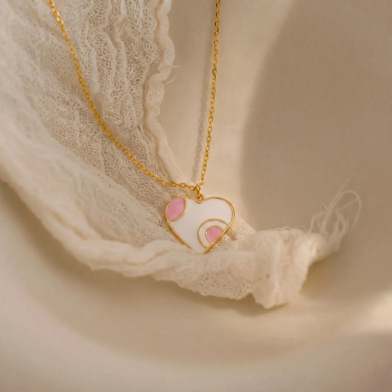 Blush Heart Pendant Necklace