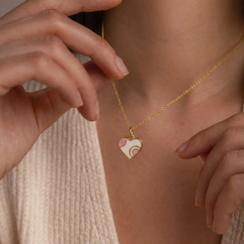Blush Heart Pendant Necklace