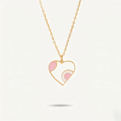 Blush Heart Pendant Necklace