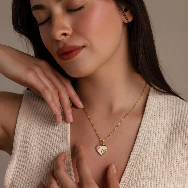 Blush Heart Pendant Necklace