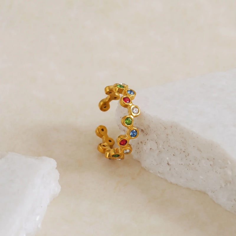 Prism Glow Adjustable Ring