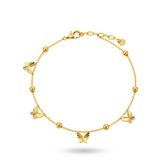Golden Flutter Charm Bracelet