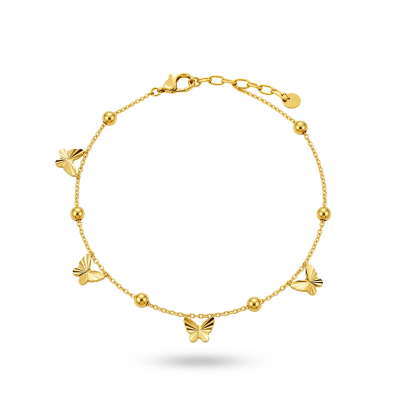 Golden Flutter Charm Bracelet