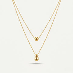Duetra Drop Layered Necklace