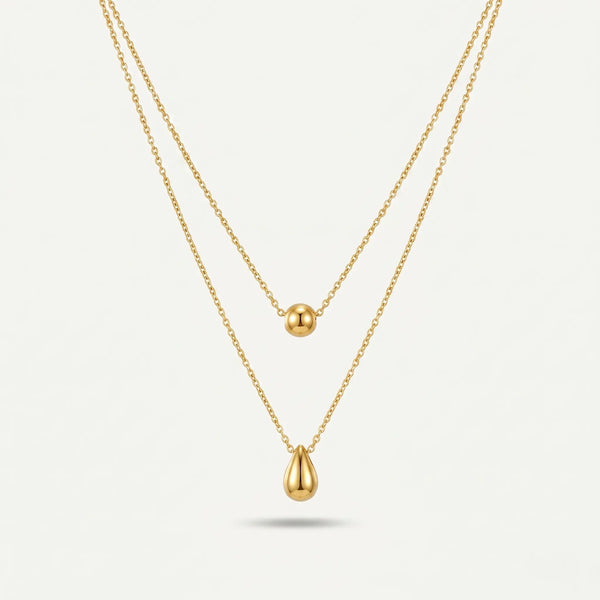 Duetra Drop Layered Necklace