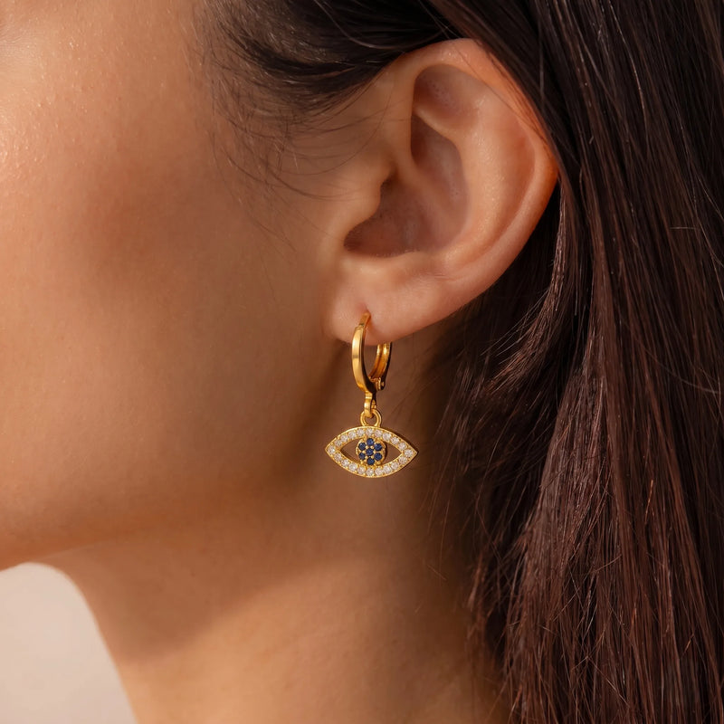 Evil Eye Luxe Hoop Earrings