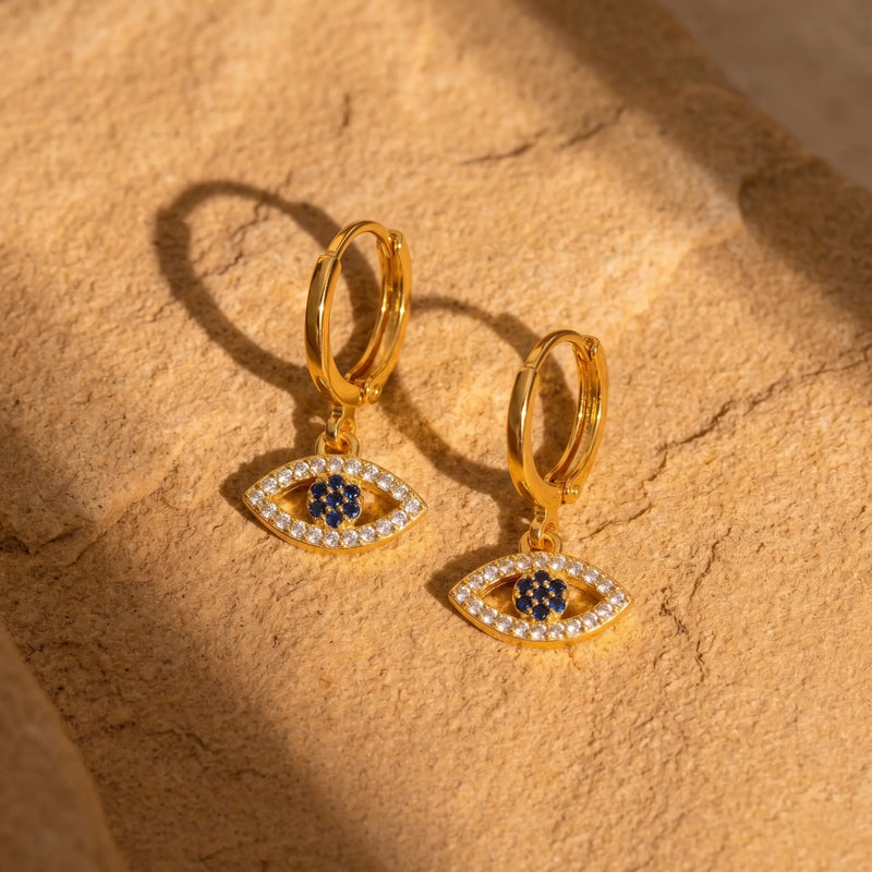 Evil Eye Luxe Hoop Earrings