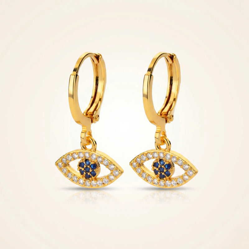 Evil Eye Luxe Hoop Earrings
