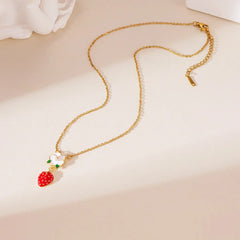 Florique Strawberry Bloom Necklace