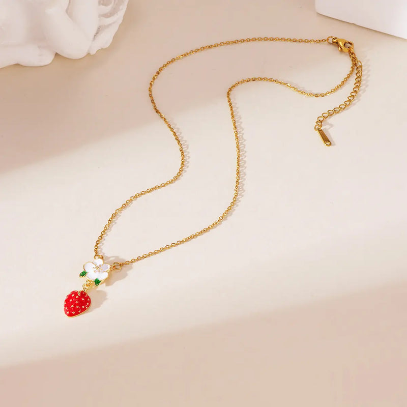 Florique Strawberry Bloom Necklace