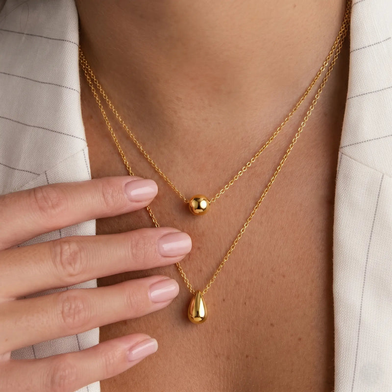 Duetra Drop Layered Necklace