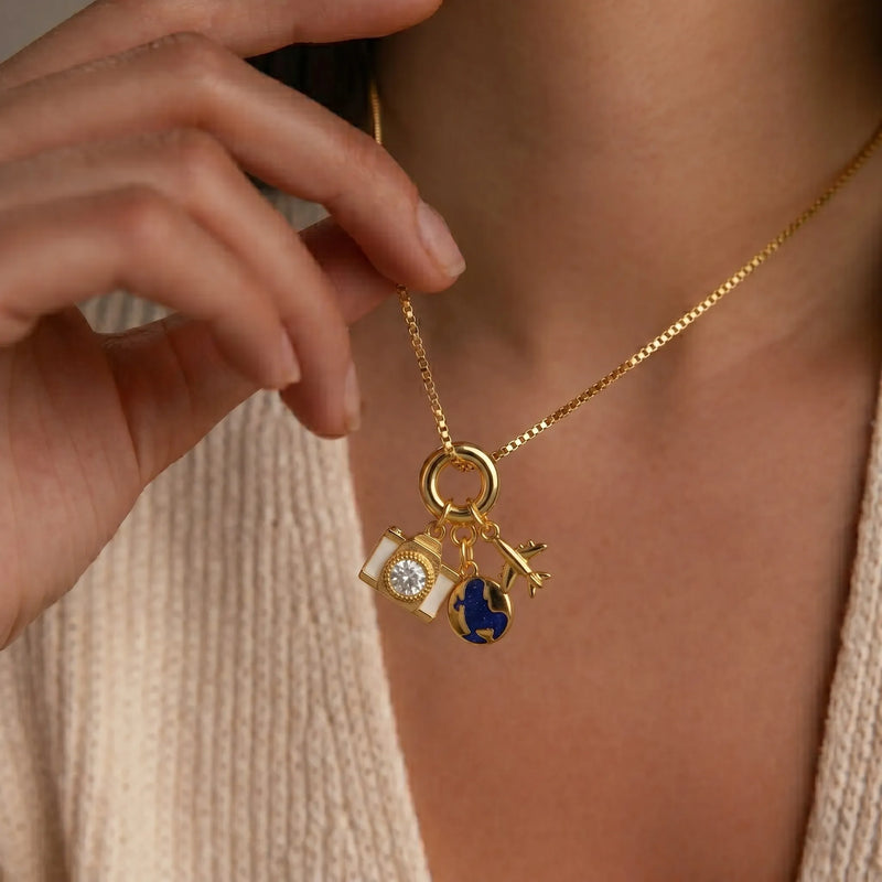 Wanderlust 18K Charm Necklace
