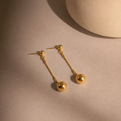 Aurora Drop Ball 18k Earrings