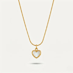 Luna Heart Shell 18k Necklace