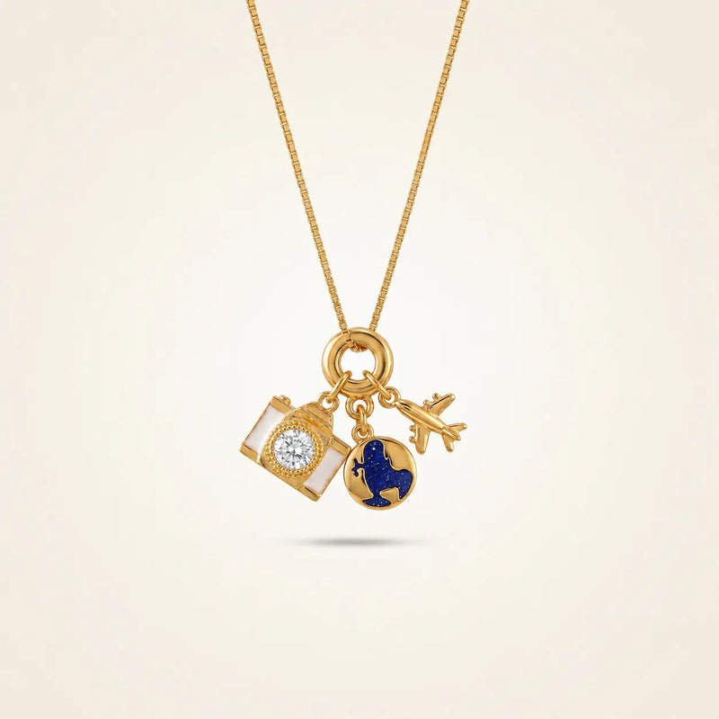 Wanderlust 18K Charm Necklace