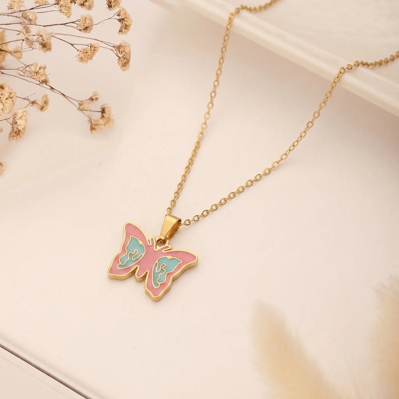 Papilune Enamel Butterfly Necklace