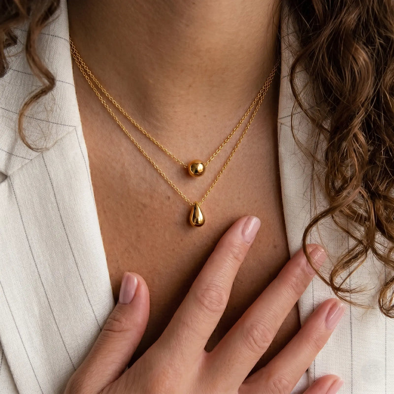 Duetra Drop Layered Necklace