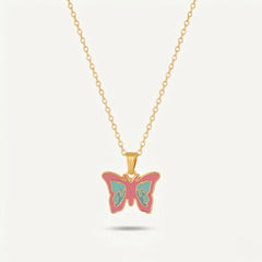 Papilune Enamel Butterfly Necklace
