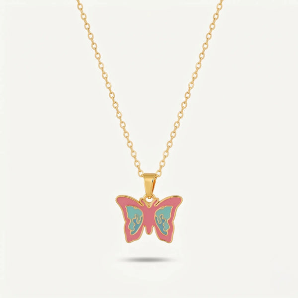 Papilune Enamel Butterfly Necklace