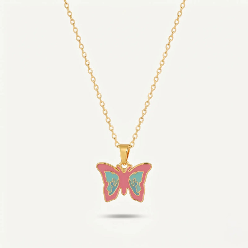 Papilune Enamel Butterfly Necklace