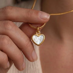 Luna Heart Shell 18k Necklace